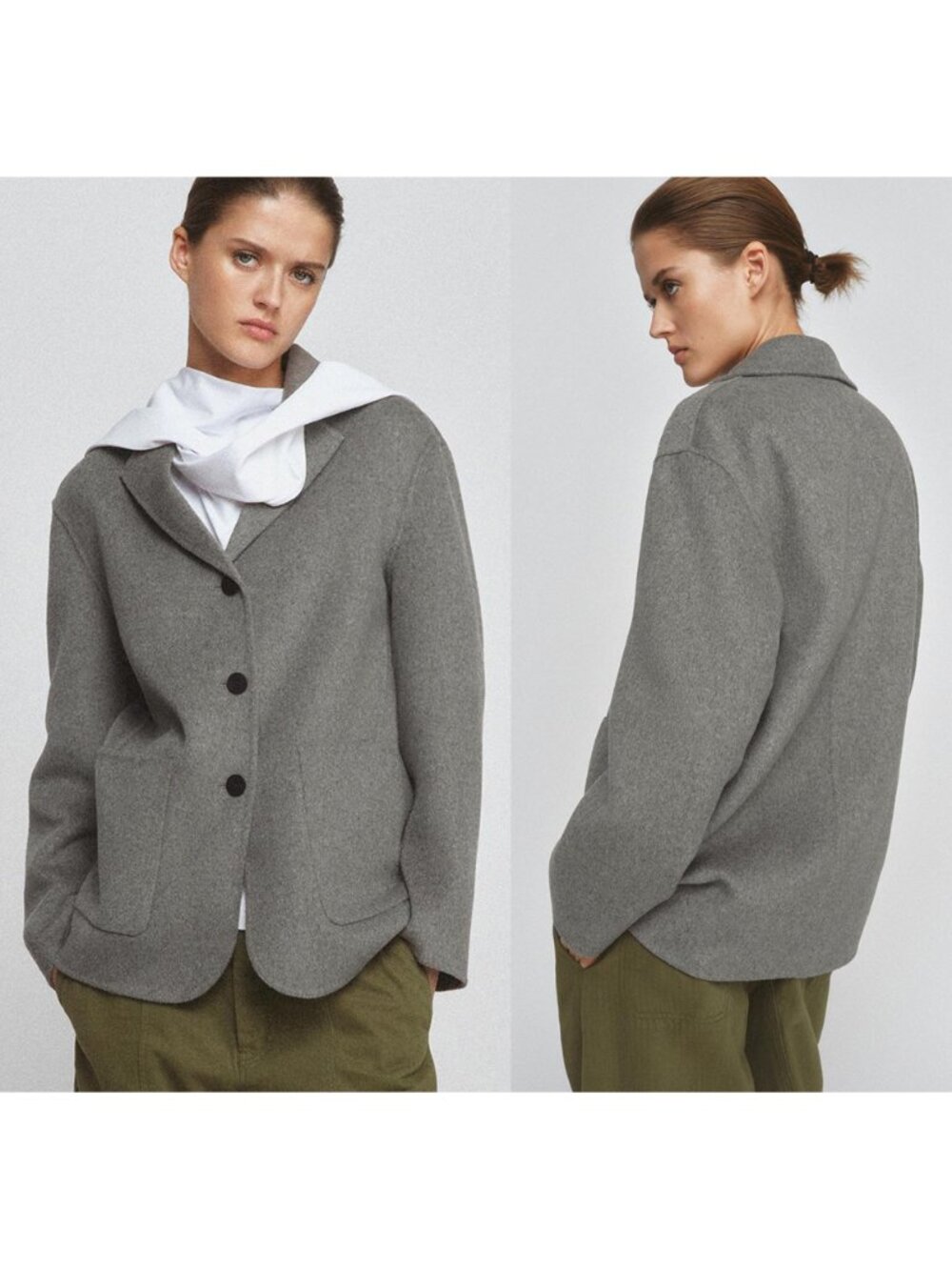 NEW ZARA wool blend blazer coat 7522 size XS